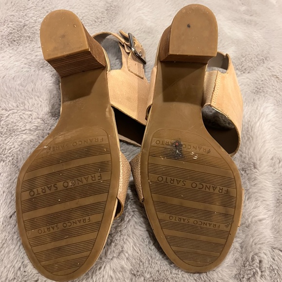 Franco Sarto tan chunky heel sandals - 6.5 - Picture 4 of 7